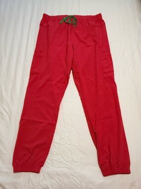 Carhartt Women’s Force Cross-Flex Jogger Scrub Pant - Pink with Green